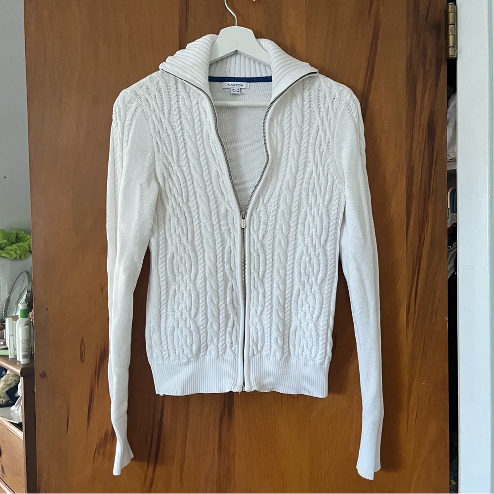Nautica Zip Up Turtleneck Sweater
